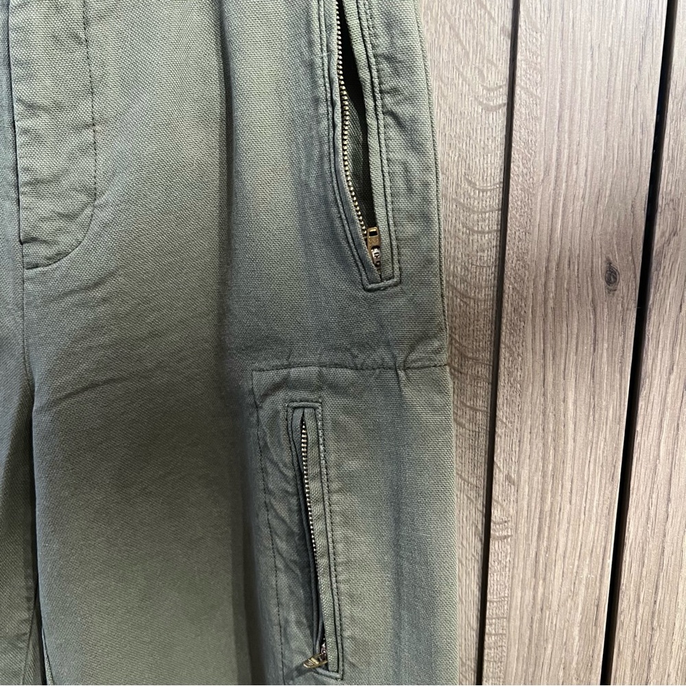*Flawed* NWOT Women’s Etica Ren Cropped Relaxed Cargo Pant Size 28 Sage - Picture 9 of 11